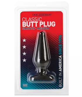 Classic Butt Plug  Medium Black