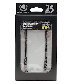 Spartacus Adjustable Black Tweezer Nipple Clamps wChain