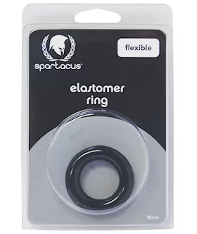 Spartacus Elastomer Relaxed Fit Cock Ring  Black