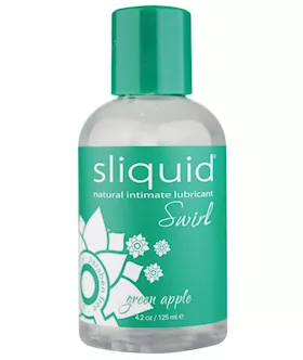 Sliquid Naturals Swirl Lubricant  42 oz  Green Apple
