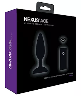 Nexus Ace Remote Control Butt Plug Small  Black