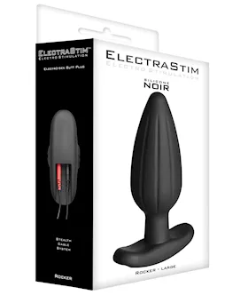 ElectraStim Silicone Noir Rocker Butt Plug Large