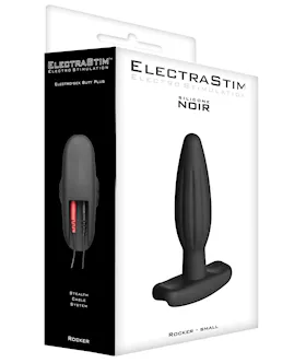 ElectraStim Accessory Silicone Noir Rocker Butt Plug Small