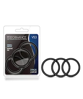 Blush Performance VS3 Pure Premium Silicone Cockrings Large  Black
