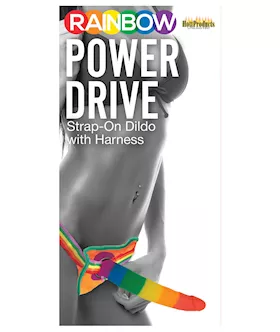 Rainbow 7quot Strap On Dildo wHarness