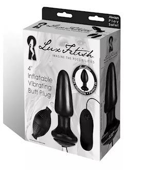 Lux Fetish 4quot Inflatable Vibrating Butt Plug
