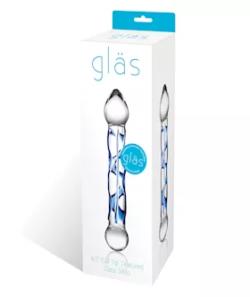 Glas 65quot Tip Textured Glass Dildo