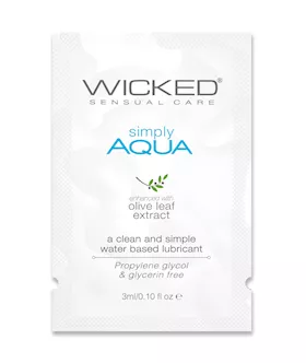 Wicked Sensual Care Simply Aqua Water Based Lubricant   1 oz