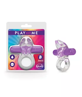 Blush Play with Me Bull Vibrating C Ring  Purple