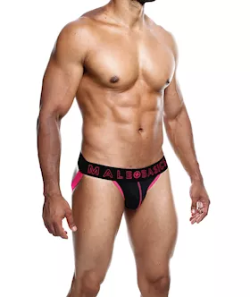Male Basics Neon Jockstrap Coral MD