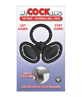 My Cock Ring The Triad Cockring amp Ball Cinch  Black
