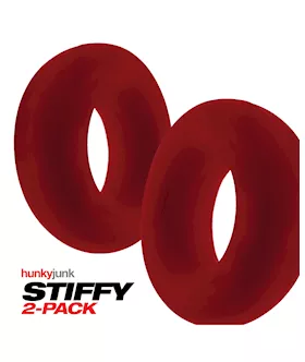 Hunky Junk Stiffy 2 Pack Cockrings  Cherry Ice