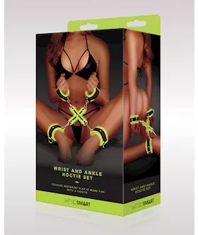 WhipSmart Glow in the Dark Wrist amp Ankle Hogtie Set  Green