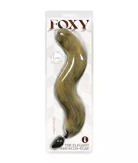 Foxy Fox Tail Silicone Butt Plug  Gold