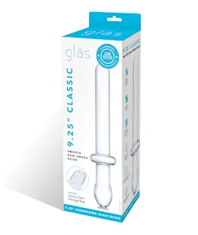 Glas 925quot Classic Smooth Dual Ended Dildo  Clear