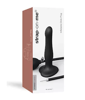 Strap on Me Inflatable Dildo Plug  Black