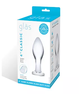 Glas 4quot Classic Butt Plug Clear