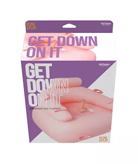 Get Down On It Inflatable Cushion wRemote Controlled Dildo amp WristLeg Strap