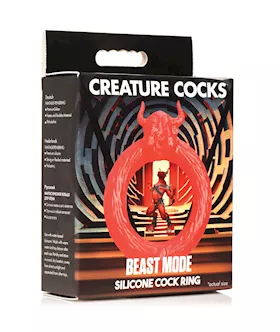 Creature Cocks Beast Mode Silicone Cock Ring  Red