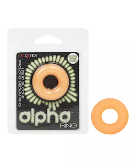 Alpha Liquid Silicone Glow in the Dark Prolong Cock Ring  Medium
