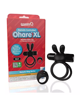 Screaming O Ohare Remote Controlled Vibrating Ring  XL Black
