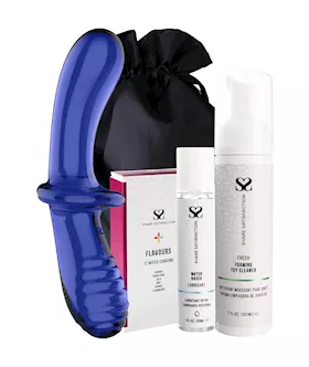 FREE Satisfyer Double Crystal Glass Dildo  Essentials Bundle
