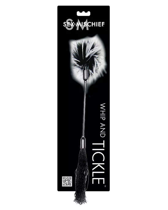 Sex & Mischief Whip & Tickle - Black/white
