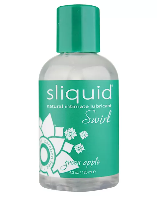 Sliquid Naturals Swirl Lubricant - 4.2 Oz  Green Apple