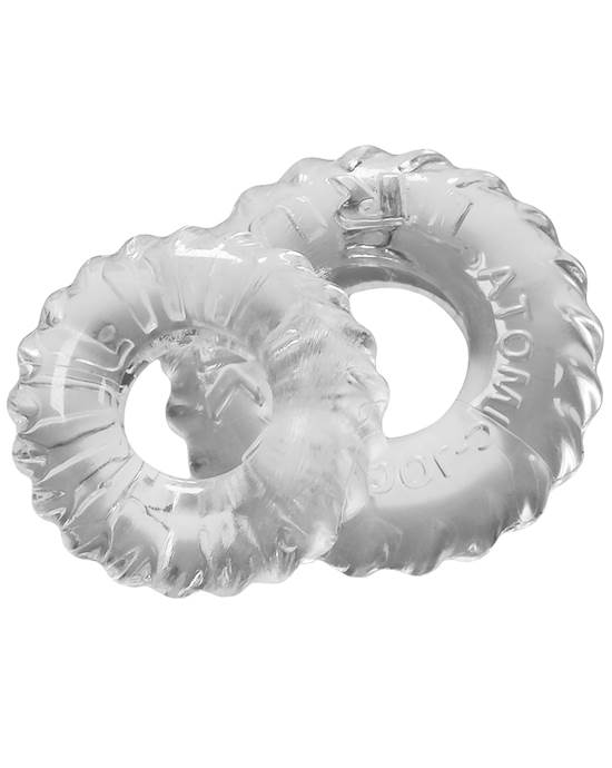 Oxballs TruckT Cock amp Ball Ring  Clear Pack of 2