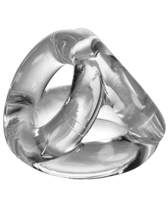Oxballs Atomic Jock Tri Sport 3 Ring Sling Cockring  Clear