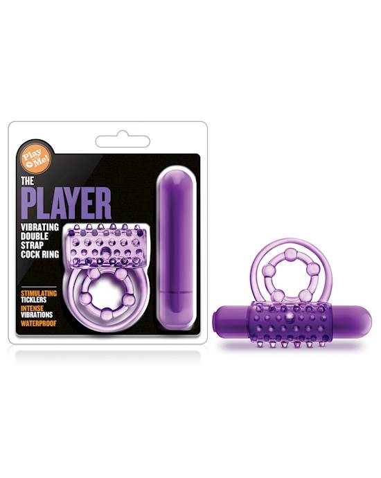 Blush Play With Me the Player Vibrating Double Strap Cockring  Purple