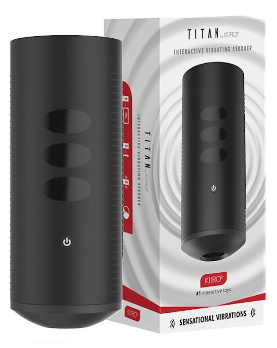 Kiiroo Titan Interactive Vibrating Stroker  Black
