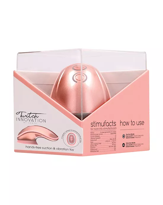 Shots Twitch Innovation Hands Free Clitoral Stimulator - Rose Gold
