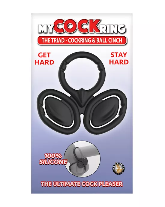 My Cock Ring The Triad Cockring & Ball Cinch - Black
