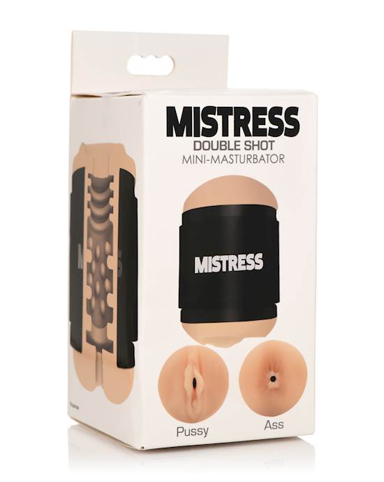 Curve Toys Mistress Double Shot Mini Masturbator Pussy amp Ass  Light