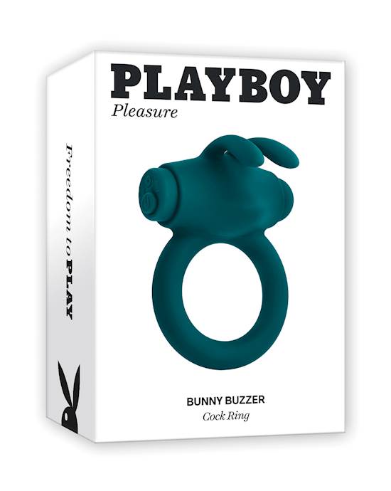 Playboy Pleasure Bunny Buzzer Cock Ring  Deep Teal