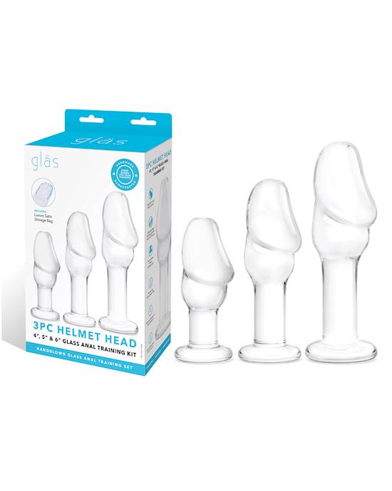 Glas Helmet Head Anal Training Kit  Set of 3