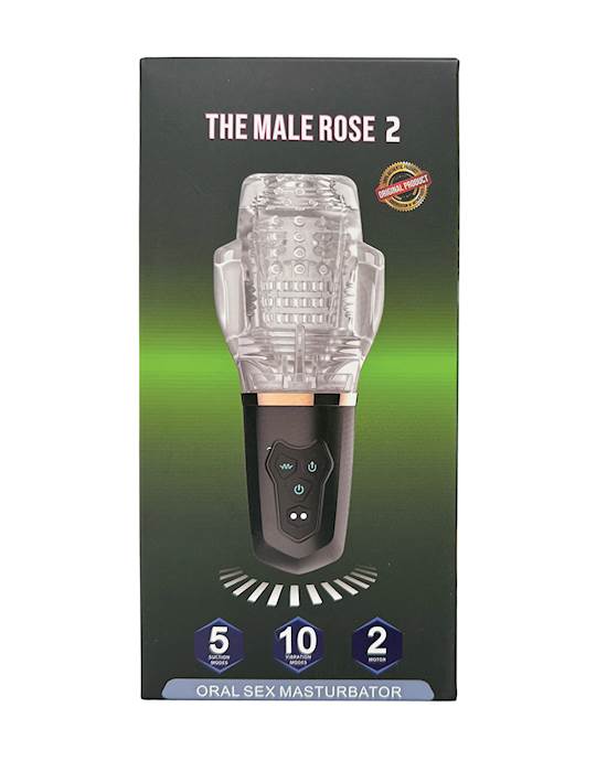 The Male Rose 2 Sucking amp Vibrating Blow Job Sucker  Black