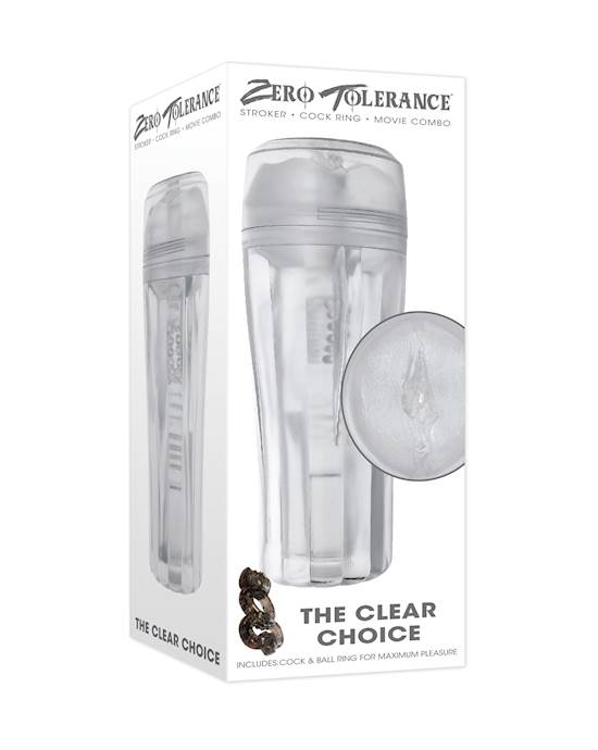 Zero Tolerance The Clear Choice Masturbator  Clear