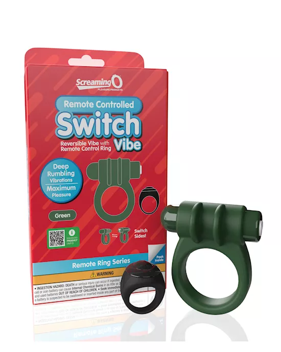 Screaming O Switch Remote Controlled Vibrating Ring - Green