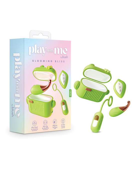 Blush Play with Me Blooming Bliss Remote Controlled Vibrating Kit  Green