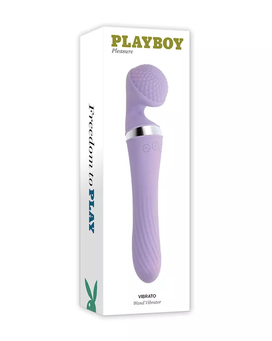 Playboy Pleasure Vibrato Wand Vibrator - Lilac