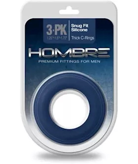 Hombre Snug Fit Silicone Thick CRings 3pk