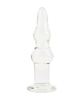 Lucent Bulbed Glass Butt Plug