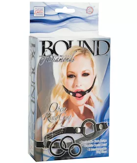 Bound by Diamonds Open Ring Gag  Black