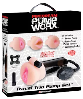 Pump Worx Travel Trio Pump Set Power Pump Bullet amp 3 Attch