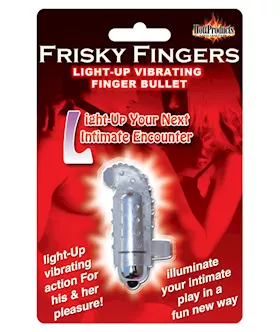 Frisky Finger Light Up Vibrating Finger Bullet Clear