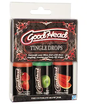 GoodHead Tingle Drops Kit StrawberryGreen AppleWatermelon