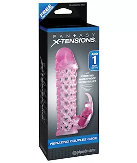 Fantasy Xtensions Vibrating Couples Cage Pink