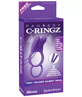 Fantasy CRingz Twin Teazer Rabbit Ring Purple